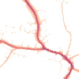 Daytime road noise heatmap for DT8 3BN
