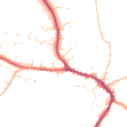 Daytime road noise heatmap for DT8 3BQ