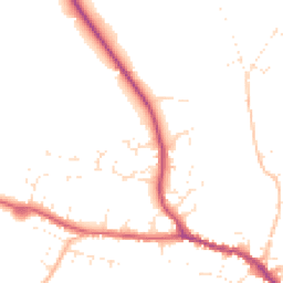 Daytime road noise heatmap for DT8 3BS