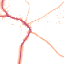 Daytime road noise heatmap for DT8 3NB