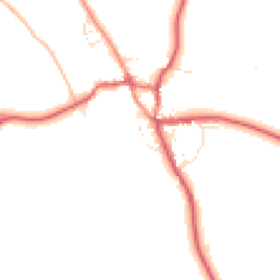 Daytime road noise heatmap for DT8 3PY