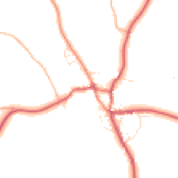 Daytime road noise heatmap for DT8 3QG