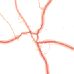 Daytime road noise heatmap for DT8 3QP