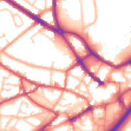Daytime road noise heatmap for DY1 1AG