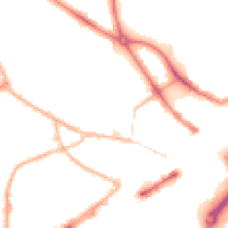 Night-time road noise heatmap for DY1 1AJ
