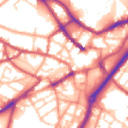 Daytime road noise heatmap for DY1 1DA