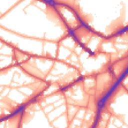 Daytime road noise heatmap for DY1 1DB