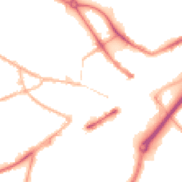 Night-time road noise heatmap for DY1 1DB