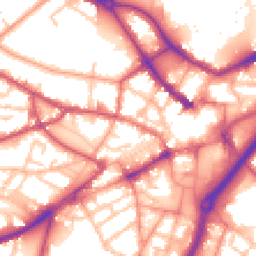 Daytime road noise heatmap for DY1 1DD