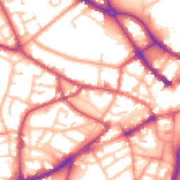 Daytime road noise heatmap for DY1 1DS
