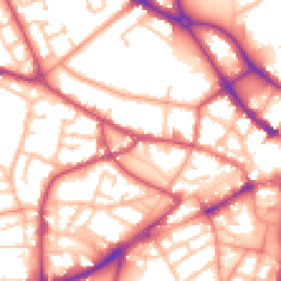 Daytime road noise heatmap for DY1 1DT