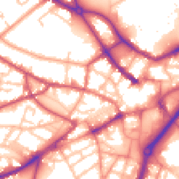 Daytime road noise heatmap for DY1 1DZ