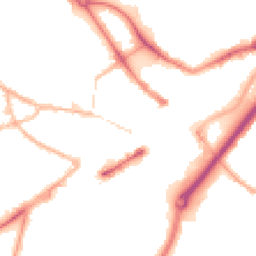 Night-time road noise heatmap for DY1 1EF