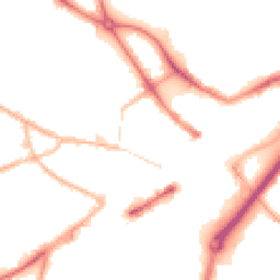 Night-time road noise heatmap for DY1 1EP