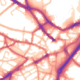Daytime road noise heatmap for DY1 1EW