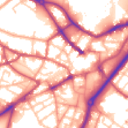 Daytime road noise heatmap for DY1 1EX