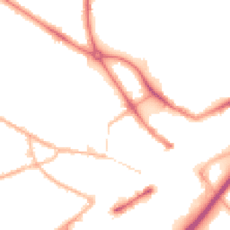 Night-time road noise heatmap for DY1 1HL