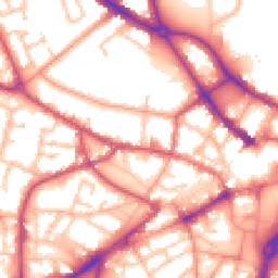 Daytime road noise heatmap for DY1 1JB