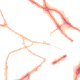 Night-time road noise heatmap for DY1 1JB