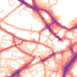 Daytime road noise heatmap for DY1 1JJ