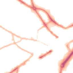 Night-time road noise heatmap for DY1 1JJ