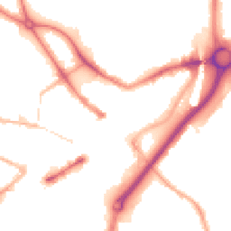 Night-time road noise heatmap for DY1 1LF