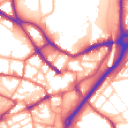 Daytime road noise heatmap for DY1 1LQ