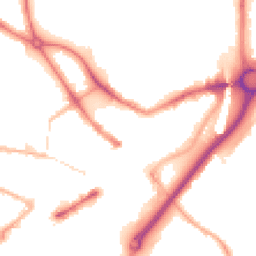 Night-time road noise heatmap for DY1 1LQ
