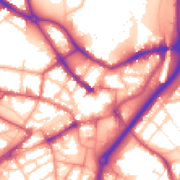 Daytime road noise heatmap for DY1 1LS