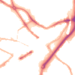 Night-time road noise heatmap for DY1 1LS