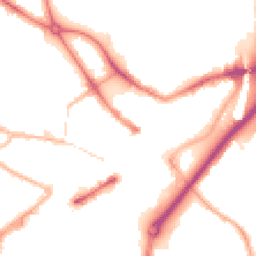Night-time road noise heatmap for DY1 1LT