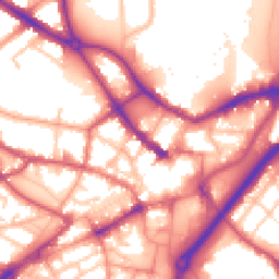 Daytime road noise heatmap for DY1 1LU
