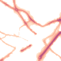 Night-time road noise heatmap for DY1 1LU