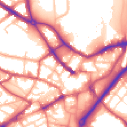 Daytime road noise heatmap for DY1 1LY
