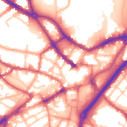 Daytime road noise heatmap for DY1 1ND
