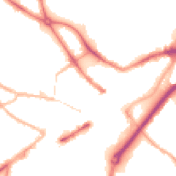 Night-time road noise heatmap for DY1 1ND