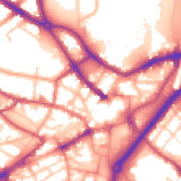 Daytime road noise heatmap for DY1 1NE