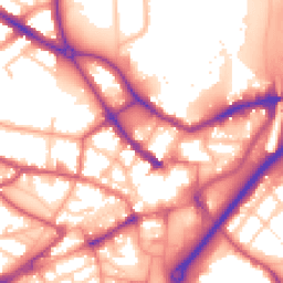 Daytime road noise heatmap for DY1 1NF