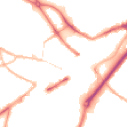 Night-time road noise heatmap for DY1 1NS