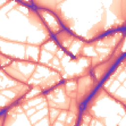 Daytime road noise heatmap for DY1 1PF