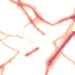 Night-time road noise heatmap for DY1 1PF