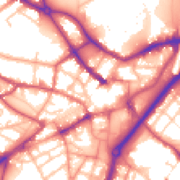 Daytime road noise heatmap for DY1 1PG