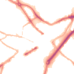 Night-time road noise heatmap for DY1 1PG