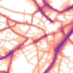 Daytime road noise heatmap for DY1 1PY