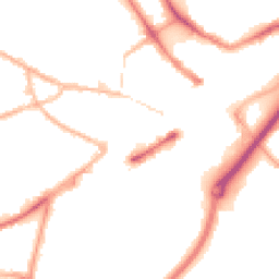 Night-time road noise heatmap for DY1 1PY