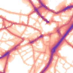 Daytime road noise heatmap for DY1 1PZ