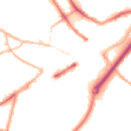 Night-time road noise heatmap for DY1 1PZ