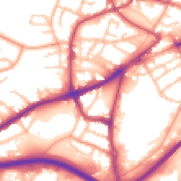 Daytime road noise heatmap for DY1 1QU
