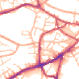 Daytime road noise heatmap for DY1 1RD