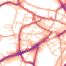 Daytime road noise heatmap for DY1 1SN